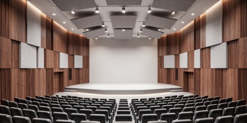 Como melhorar acústica e visibilidade em um auditório para uma clínica