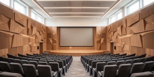 Como melhorar acústica e visibilidade em um auditório para um sindicato