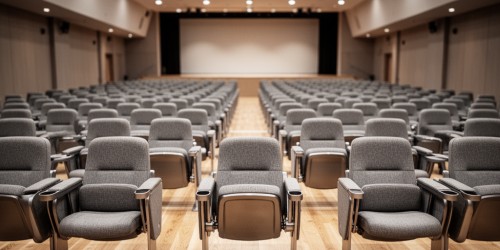 Como prever cadeiras com braço no layout de um auditório