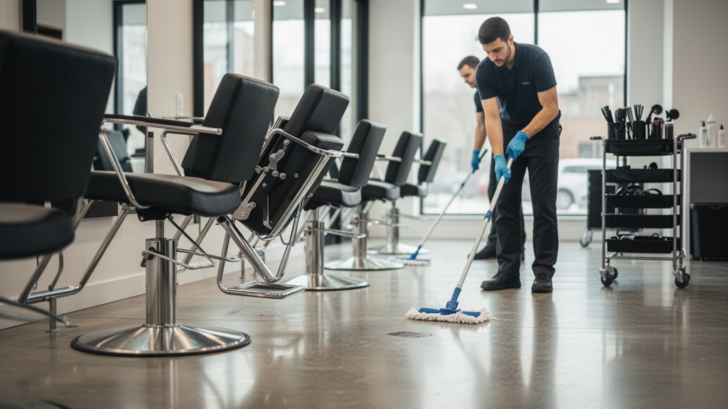 Quais modelos de cadeiras facilitam a organização e limpeza do salão?