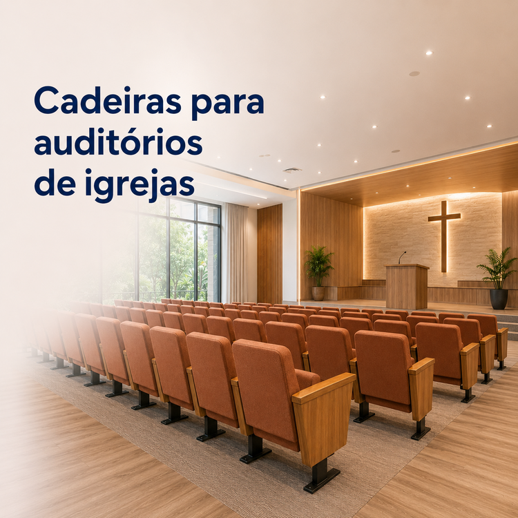 Cadeiras de auditório para igrejas e instituições religiosas