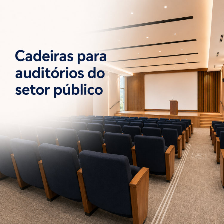 Cadeiras de auditório para o setor público